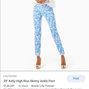 29" Kelly High Rise Skinny Ankle Pant by Lilly
